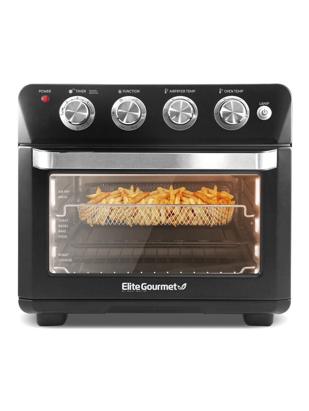 174$ Elite Gourmet X-Large 25L Air Fryer Oven Size One Black